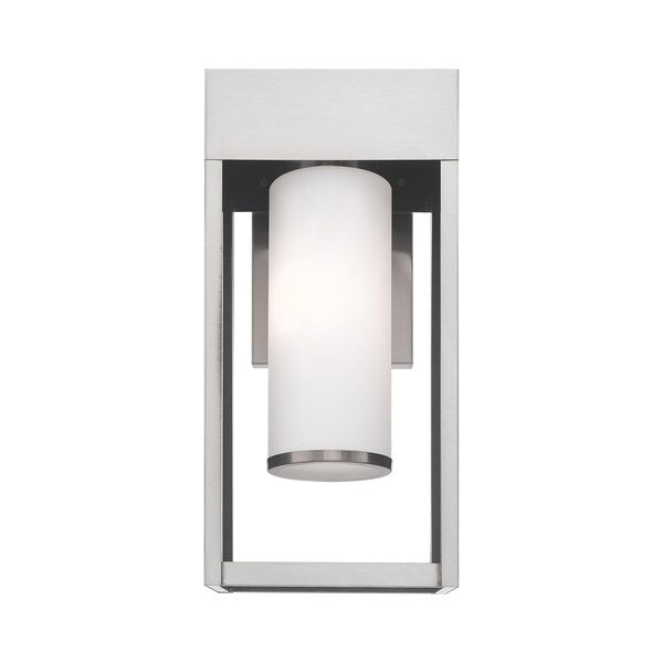 Bleecker 1 Light Brushed Nickel Outdoor Wall Lantern