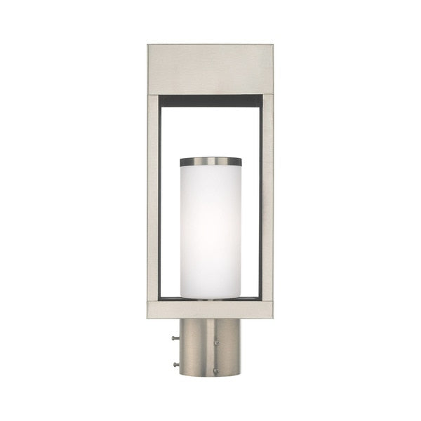Bleecker 1 Light Brushed Nickel Outdoor Post Top Lantern