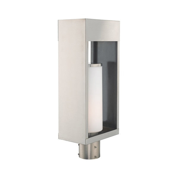 Bleecker 1 Light Brushed Nickel Outdoor Post Top Lantern
