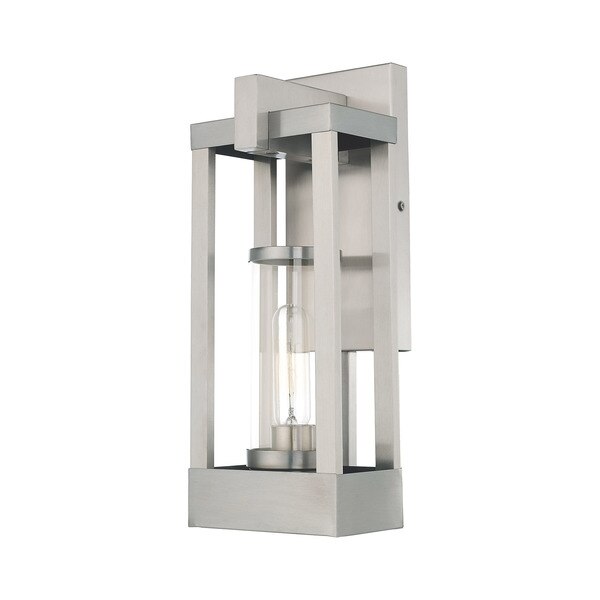 Delancey 1 Light Brushed Nickel Outdoor Wall Lantern