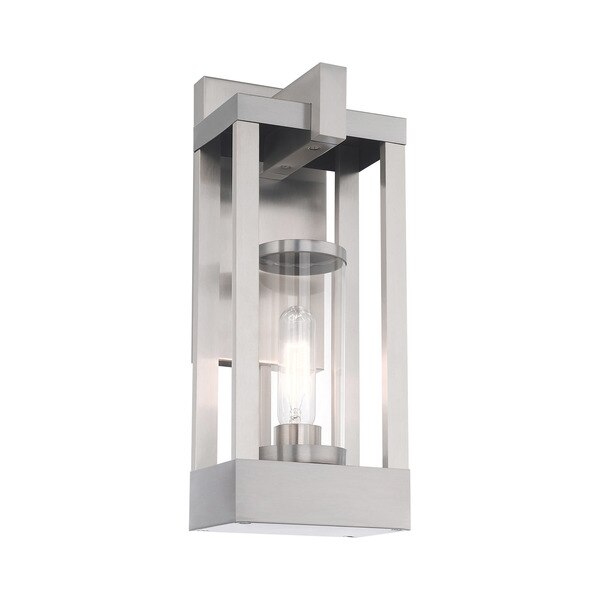 Delancey 1 Light Brushed Nickel Outdoor Wall Lantern