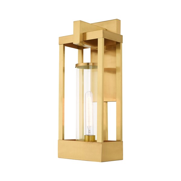 Delancey 1 Light Satin Brass Outdoor Wall Lantern