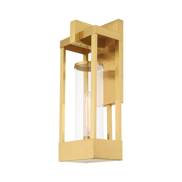 Delancey 1 Light Satin Brass Outdoor Wall Lantern