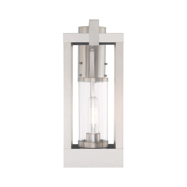 Delancey 1 Light Brushed Nickel Outdoor Post Top Lantern