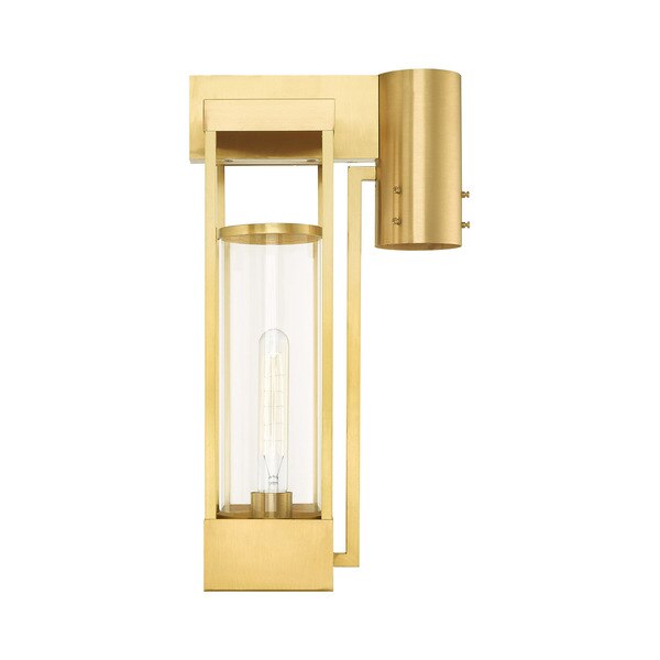 Delancey 1 Light Satin Brass Outdoor Pos