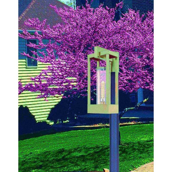 Delancey 1 Light Brushed Nickel Outdoor Post Top Lantern