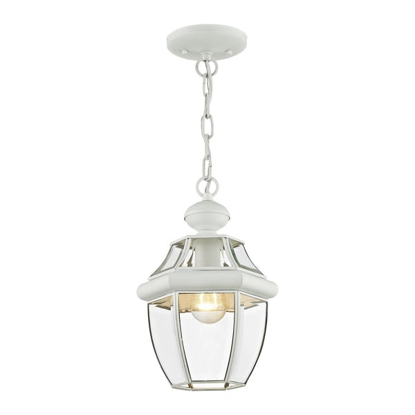 Monterey 1 Light White Outdoor Pendant L