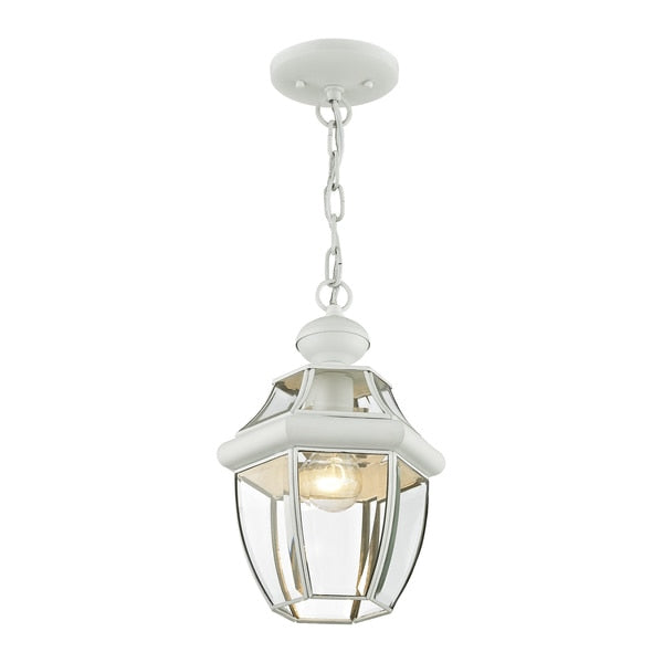 Monterey 1 Light White Outdoor Pendant L