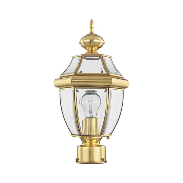 Monterey 1 Light Polished Brass Outdoor Post Top Lantern