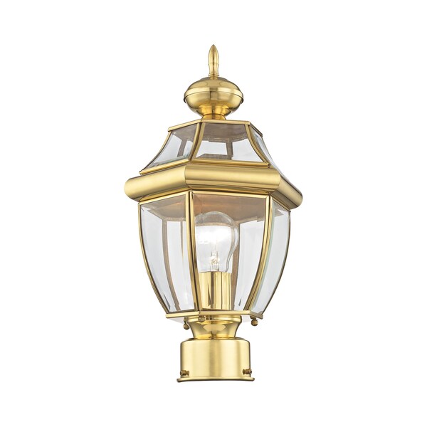 Monterey 1 Light Polished Brass Outdoor Post Top Lantern