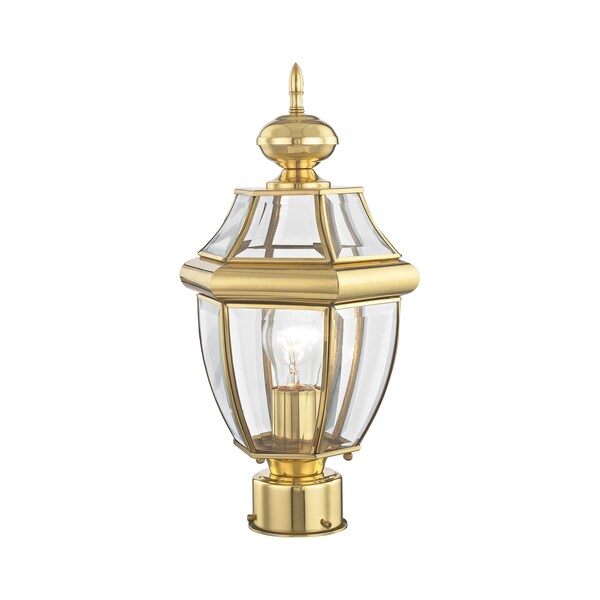 Monterey 1 Light Polished Brass Outdoor Post Top Lantern