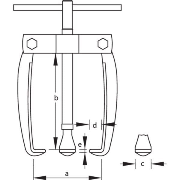 Fan Puller, 3-Arm Pattern, 80 x 80mm