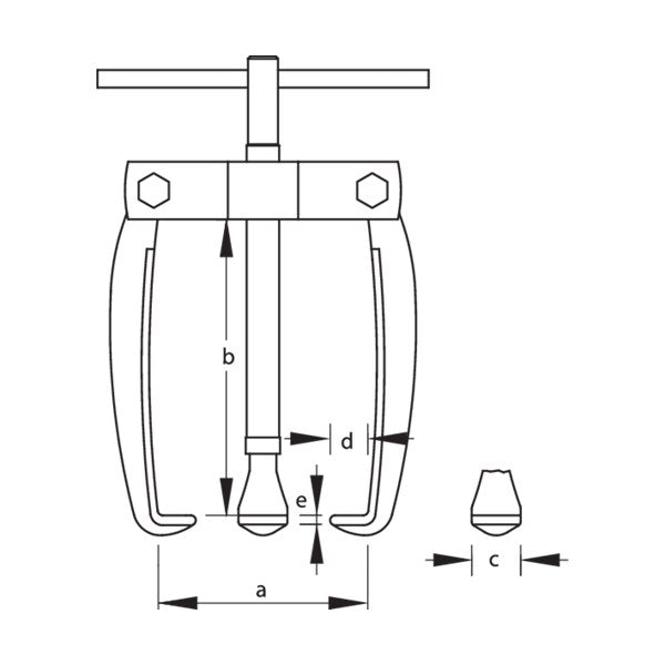 Fan Puller, 3-Arm Pattern, 65 x 50mm