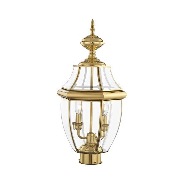 Monterey 2 Light Polished Brass Outdoor Post Top Lantern