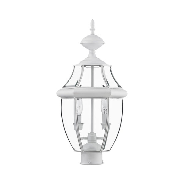 Monterey 2 Light White Outdoor Post Top