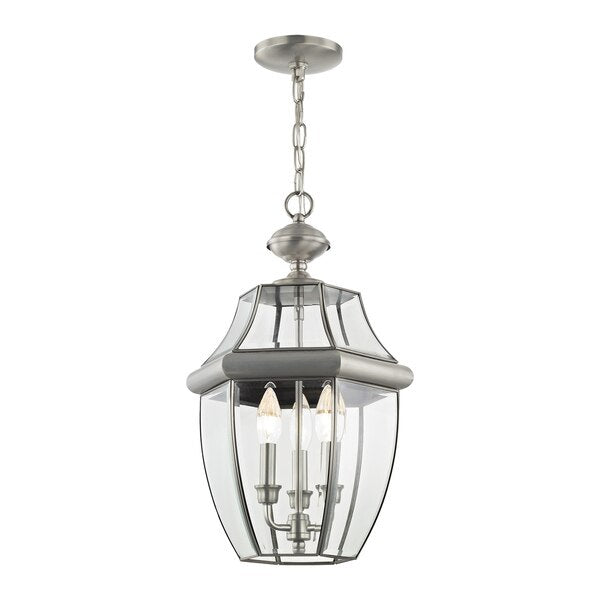 Monterey 3 Light Brushed Nickel Outdoor