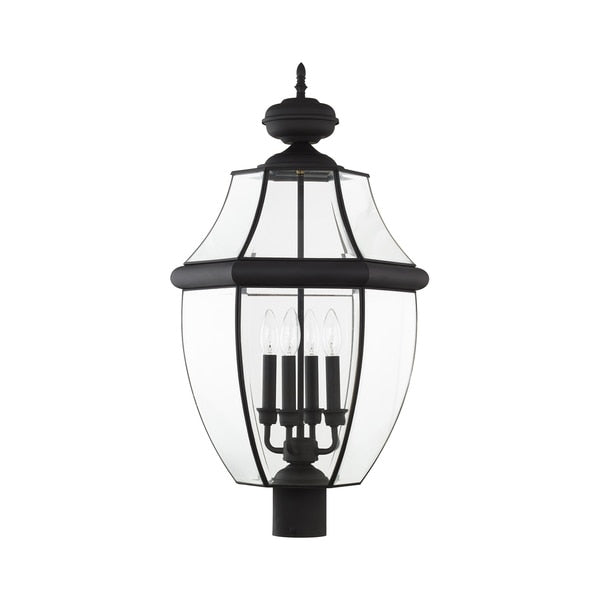 Monterey 4 Light Black Outdoor Post Top
