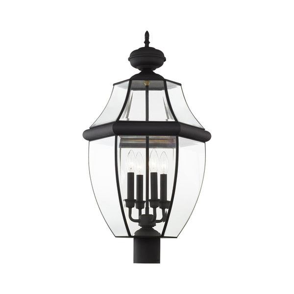 Monterey 4 Light Black Outdoor Post Top