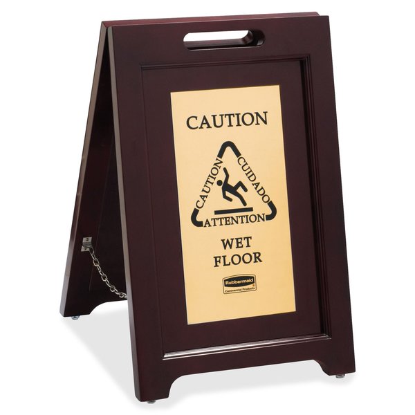 Exec Multi-Ling Caution Sign, Gold