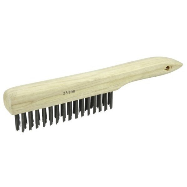 1 in W Scratch Brush, 5 in L Handle, 1 in L Brush, Wood, 10 in L Overall