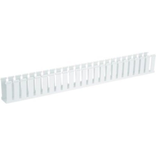 Wire Duct, Wide Slot, White, 1.75 W x 3 D