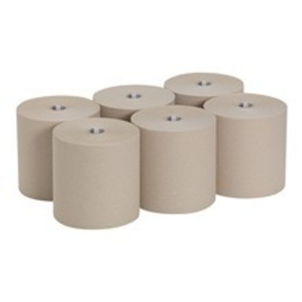 Soffpull Hardwound Paper Towels, 1, Continuous Roll, 1000 ft, Brown, 6 PK