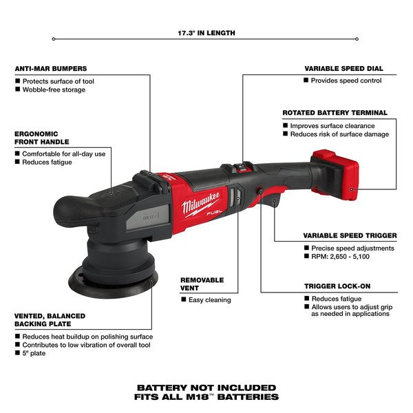 M18 FUEL 15mm Random Orbital Polisher (Tool Only)