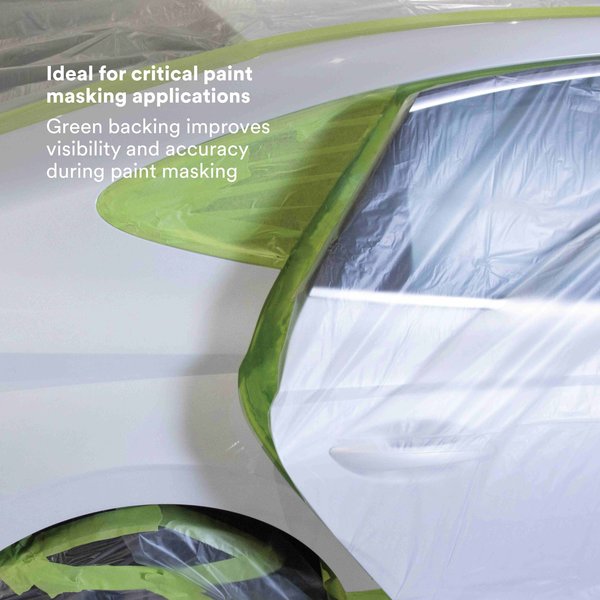 Masking Tape, Green, 1-13/32in x60yd, PK16