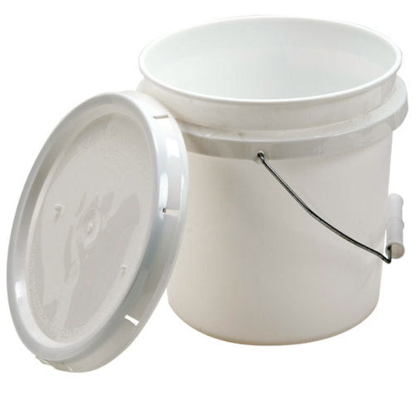 HDPE Pail, w/Snap-On Cover 4 gal. 16 qt