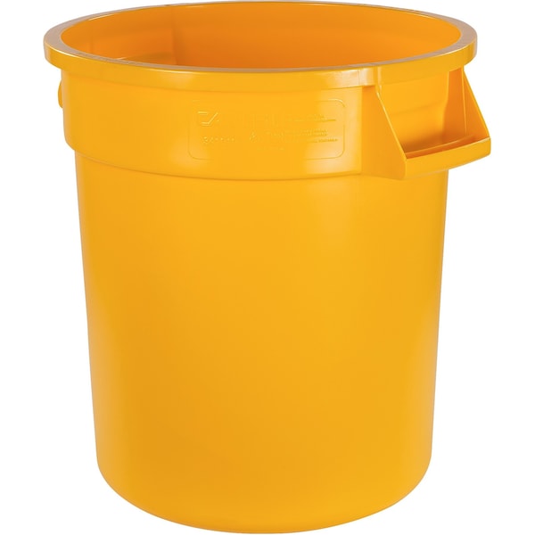 10 gal Round Trash Can, Yellow