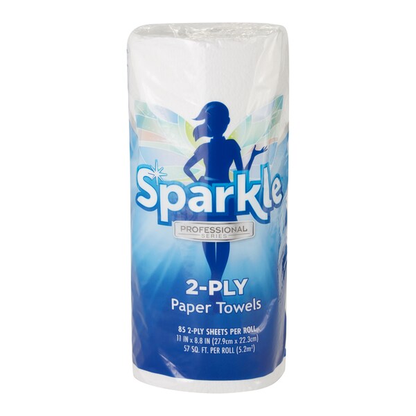 Sparkle Perforated Roll Paper Towels, 2, 85, 60 ft, White, 15 PK