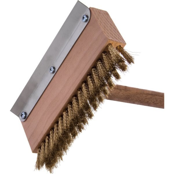 Oven Brush/Scrapr, Brass Brstl, Incl Hndl