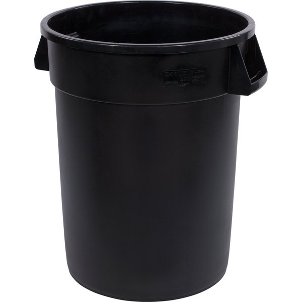 32 gal Round Trash Can, Black