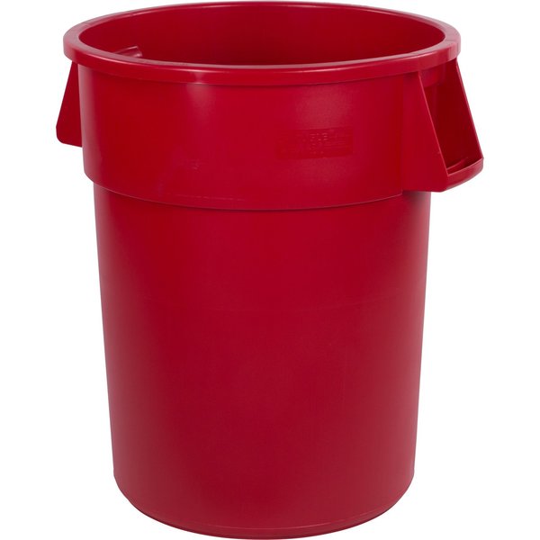 55 gal Round Trash Can, Red