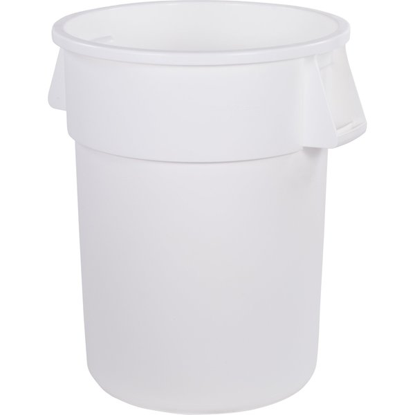 55 gal Round Trash Can, White