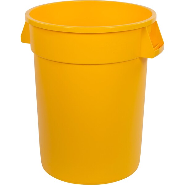 32 gal Round Trash Can, Yellow