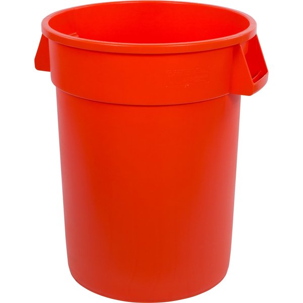 32 gal Round Trash Can, Orange