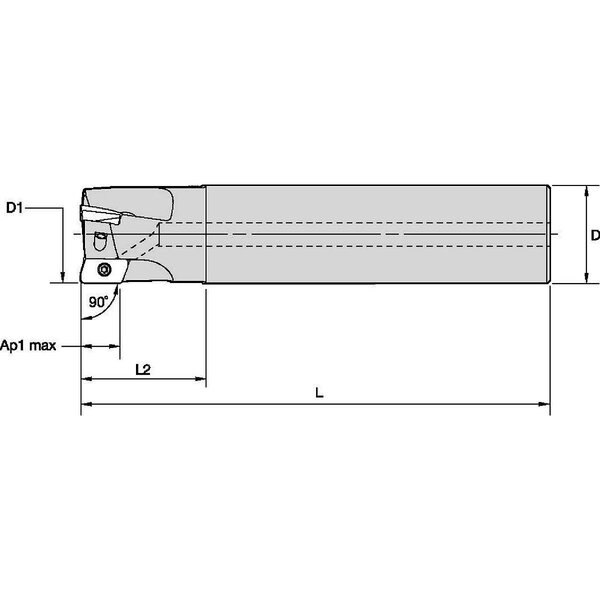 Indexable Square Shoulder End Mill, VSM11 Series, High Speed Steel, 11.53mm Depth of Cut