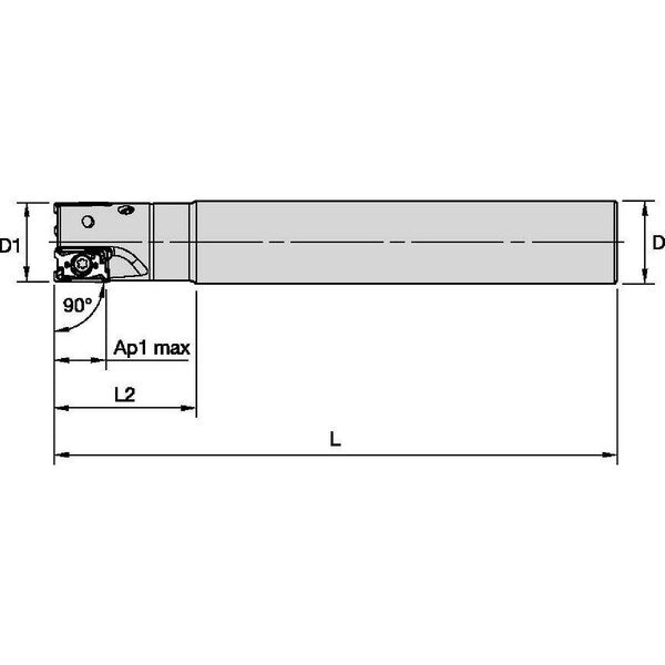 Indexable Square Shoulder End Mill, VSM490-15 Series, High Speed Steel, 15.00mm Depth of Cut