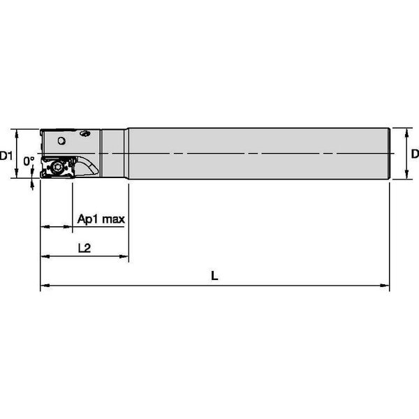 Indexable Square Shoulder End Mill, VSM490-15 Series, 1.2500