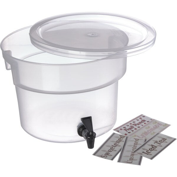 Round Dispenser, 3 gal., See-Thru