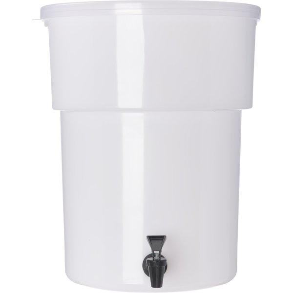 Round Dispenser, 5 gal., White