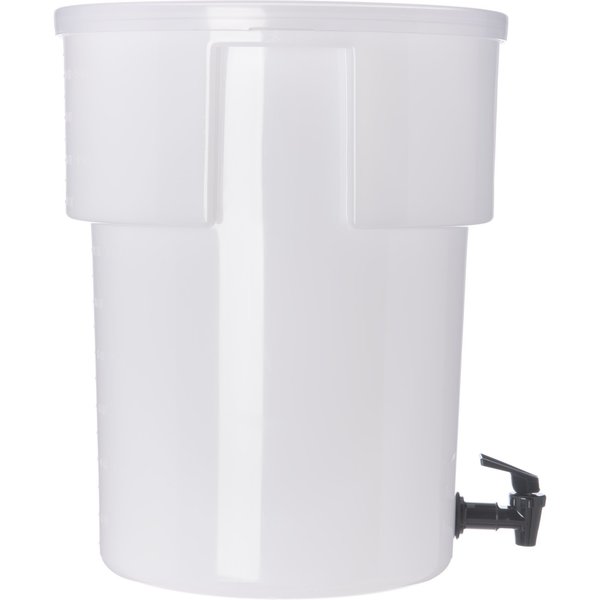 Round Dispenser, 5 gal., White