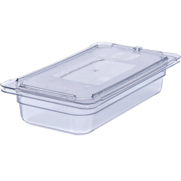 Univ Flat Lid, 1/3 Sz Food Pan PC, Clr, PK6