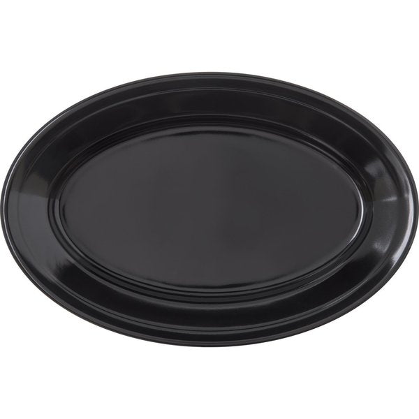 Mlmn Ovl Platter Tray, 9.25x6.25, Blk, PK24