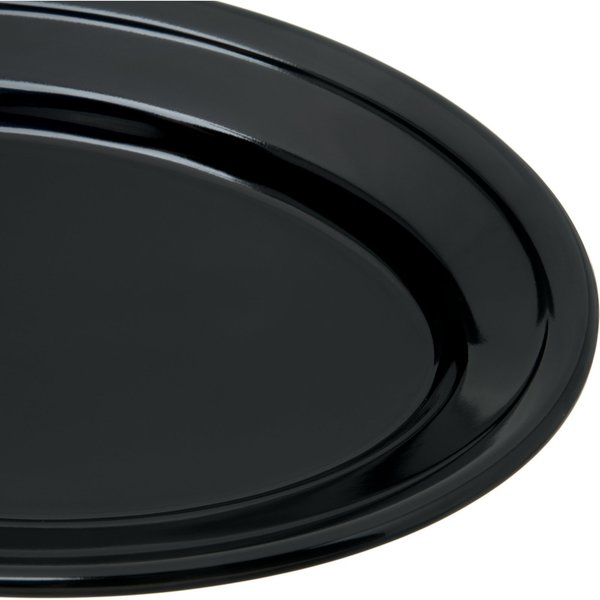 Mlmn Ovl Platter Tray, 9.25x6.25, Blk, PK24