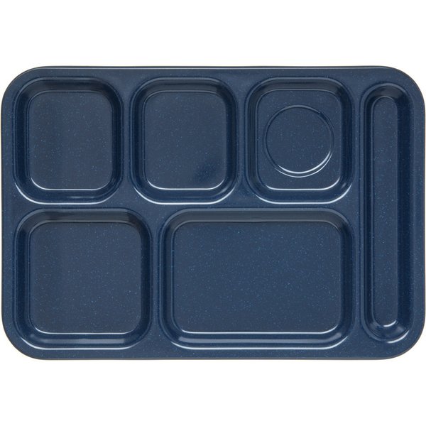 Right Hand 6 Comp Tray, Blue, PK12