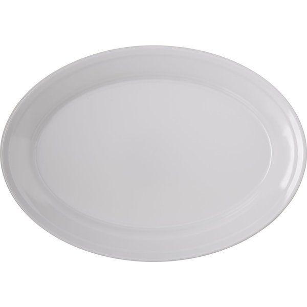 Mlmn Ovl Platter Tray, 12x8.5, Wht, PK24