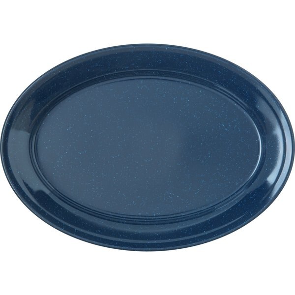 Mlmn Ovl Platter Tray, 12x8.5, Blue, PK24