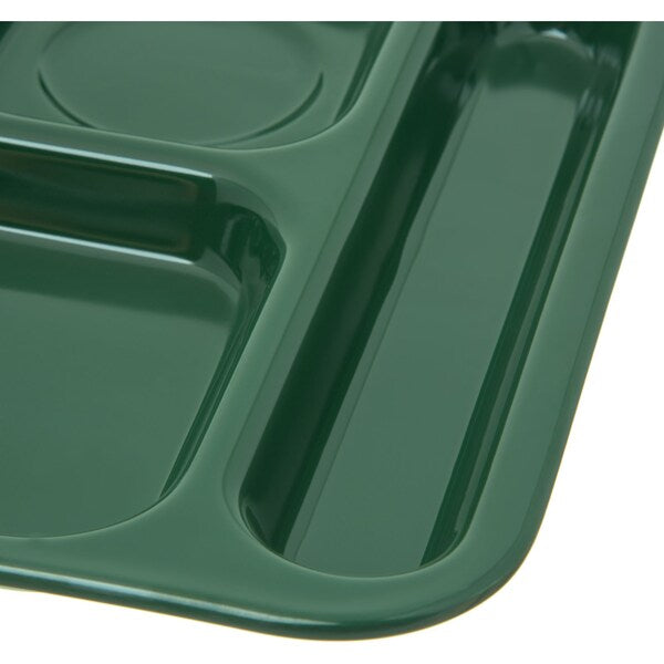 Right Hand 6 Comp Tray, Green, PK12